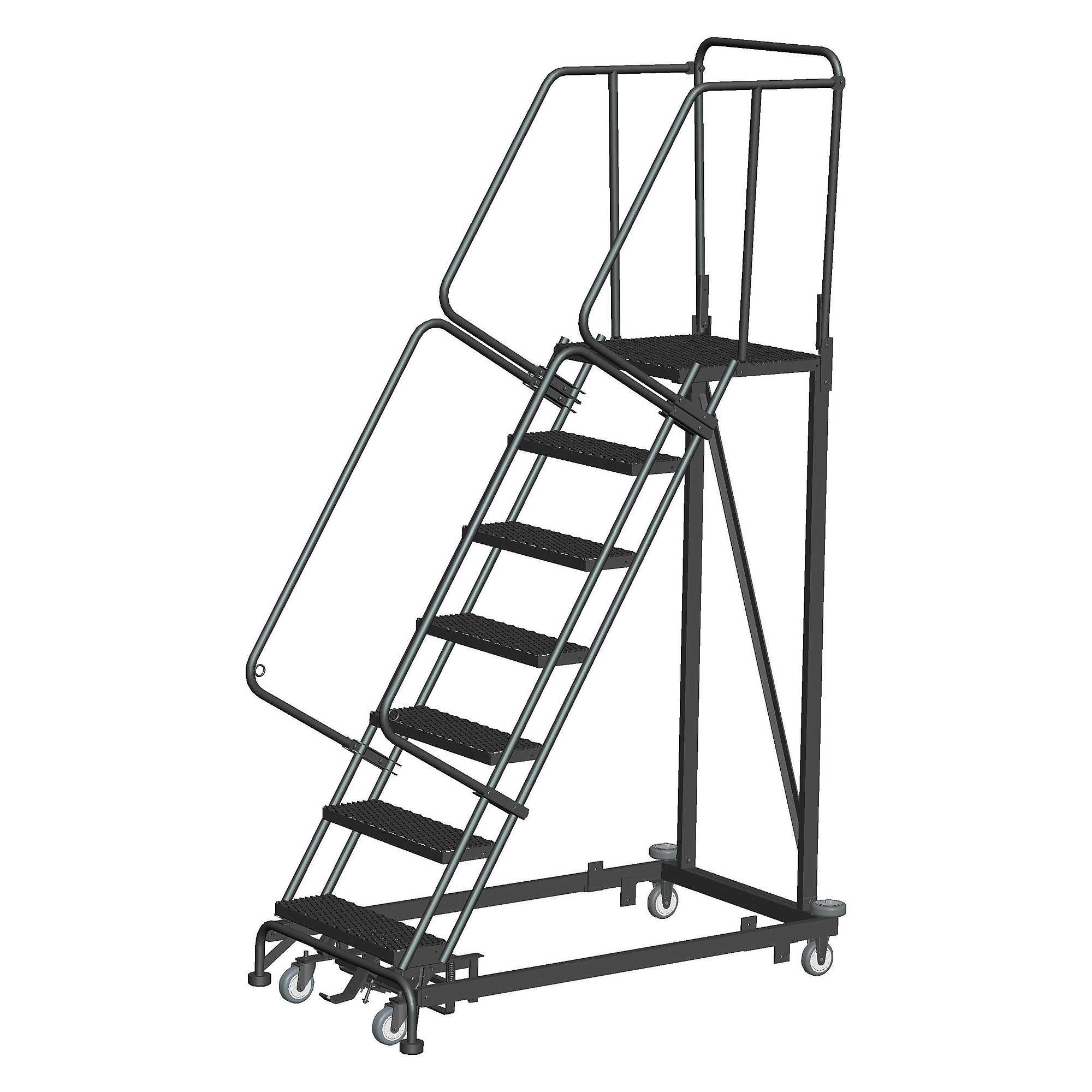Ballymore, Rolling Ladder, Overall Height 100 in, Steps 7 Material Steel, Model# ML073221X